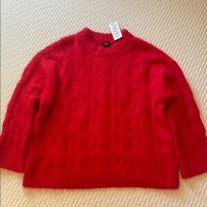 Urban Outfitters Red Crew Neck Sweater